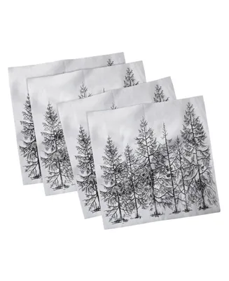 Ambesonne Winter Set of 4 Napkins