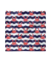 Ambesonne Crabs Set of 4 Napkins, 18" x 18"