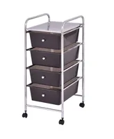 Costway Drawers Metal Rolling Storage Cart Scrapbook Supply & Paper Home Office