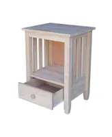 International Concepts Mission Tall End Table with Drawer