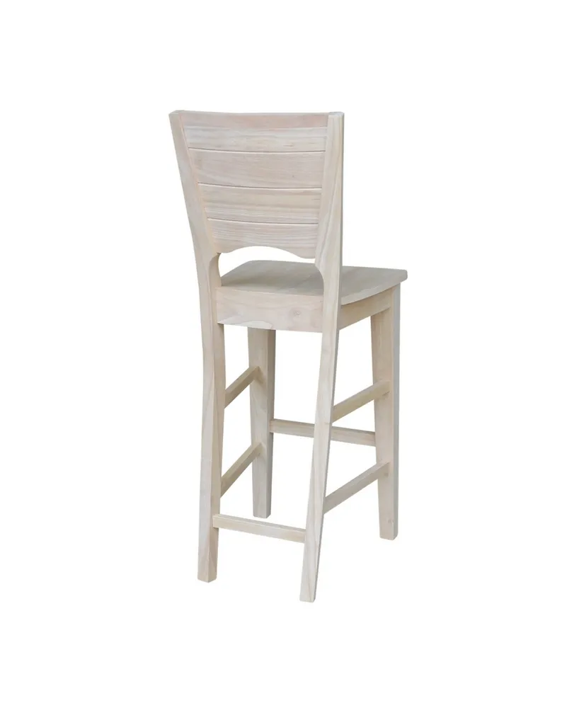 International Concepts Canyon Collection Solid Back Bar Height Stool