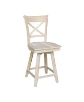 International Concepts Charlotte Counter Height Stool with Swivel and Auto Return