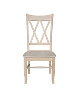 International Concepts Double X-Back Chairs, Set of 2