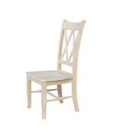 International Concepts Double X-Back Chairs, Set of 2