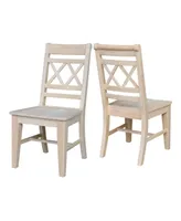 International Concepts Canyon Collection Double X- Back Chairs, Set of 2