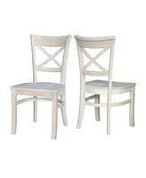 International Concepts Charlotte X-Back Chairs, Set of 2