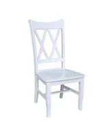 International Concepts Double X Back Chair, Set of 2