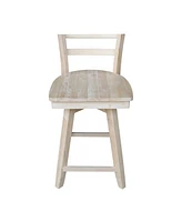 International Concepts Emily Counter Height Stool with Swivel and Auto Return
