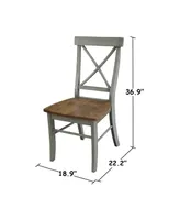 International Concepts X-Back Chair with Solid Wood Seat