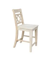 International Concepts Canyon Collection Counter Height Double X-Back Stool