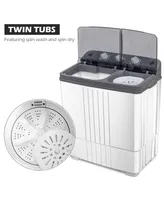 Costway Portable Mini Compact Twin Tub 20Lbs Total Washing Machine Washer