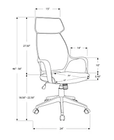 Monarch Specialties Office Chair -Microfiber, High Back Executive