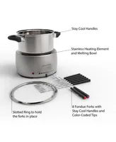 Classic Cuisine Stainless Steel Fondue Pot Set - 10" Forks