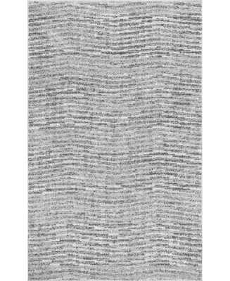 nuLoom Smoky Contemporary Sherill Ripple Gray 4' x 6' Area Rug