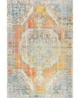 nuLoom Collina Milana Medallion Faded Orange 6'7" x 9' Area Rug