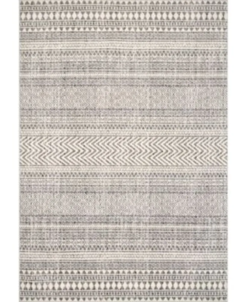 Nuloom Creek Striped Antonella Gray Area Rug