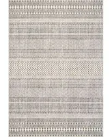 Nuloom Creek Striped Antonella Gray Area Rug