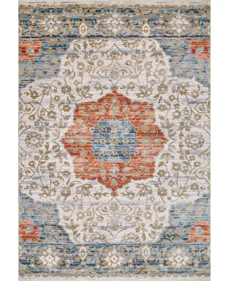 nuLoom Zest Transitional Lilo Blue 5'3" x 7'3" Area Rug