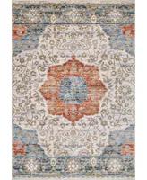 nuLoom Zest Transitional Lilo Blue 5'3" x 7'3" Area Rug