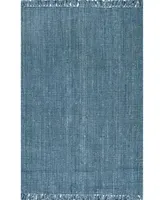 nuLoom Natura Collection Chunky Loop 7'6" x 9'6" Area Rug