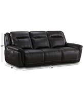 Lenardo 3-Pc. Leather Sofa with 3 Power Motion Recliners