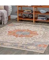 nuLoom Zest Transitional Lilo Blue 5'3" x 7'3" Area Rug