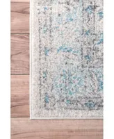 Nuloom Bodrum Vintage Inspired Rio Aqua Area Rug