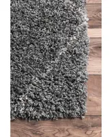 nuLoom Easy Shag Cozy Soft and Plush Diamond Trellis 4' x 6' Area Rug