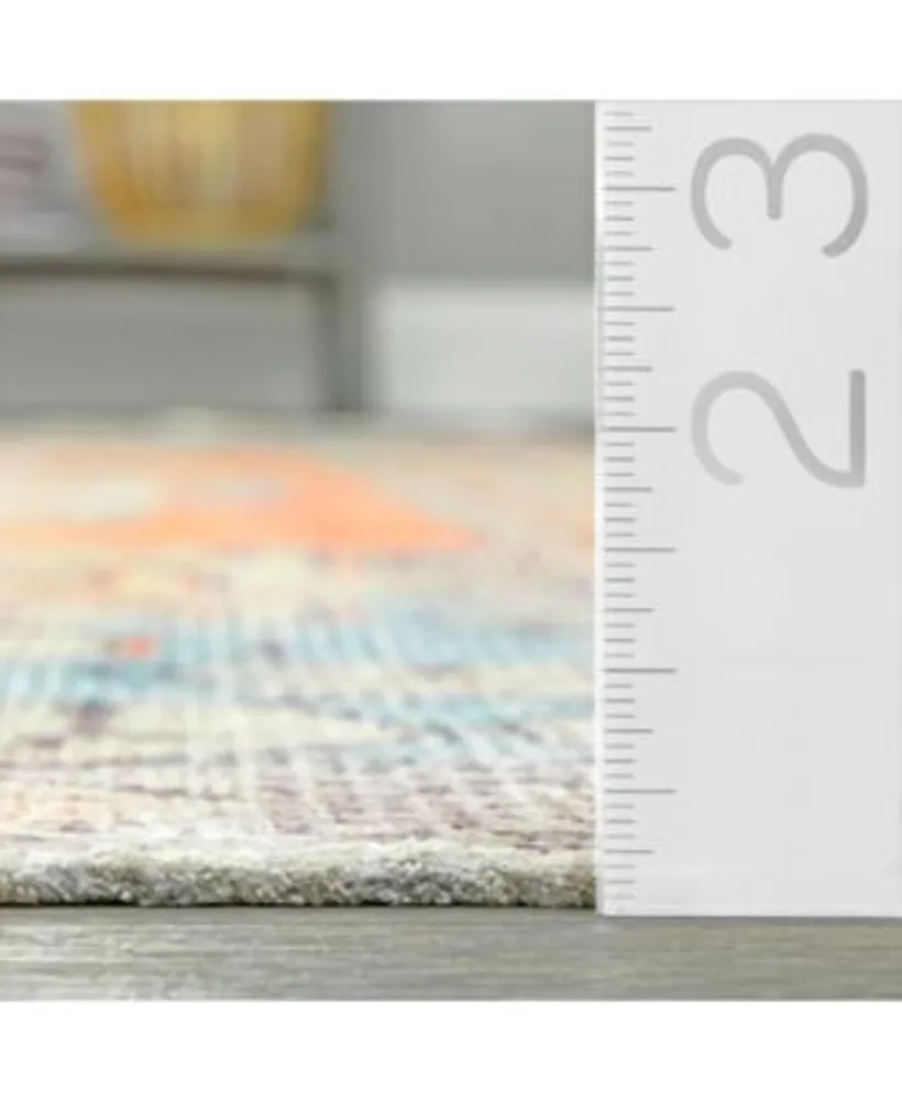 Nuloom Collina Milana Medallion Faded Orange Area Rug
