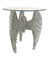 Design Toscano Angel Wings at our Feet Glass-Topped Sculptural Table - Off