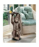 Design Toscano Moroccan Monkey Butler Pedestal Sculptural Table