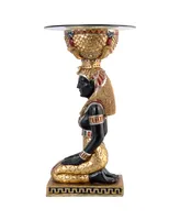 Design Toscano the Egyptian Goddess Eset Glass-Topped Table