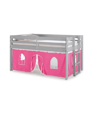 Alaterre Furniture Jasper Twin Junior Loft Bed, Frame and Bottom Playhouse Tent