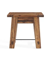 Alaterre Furniture Durango Industrial Wood End Table