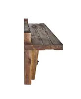 Alaterre Furniture Durango Industrial Wood Coat Hook Entryway Shelf