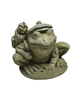 Campania International Golfer Frog Garden Statue