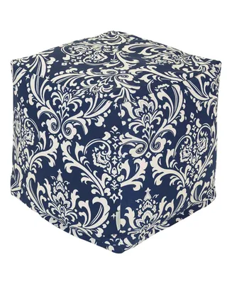 Majestic Home Goods French Quarter Ottoman Pouf Cube with Removable Cover 17" x 17"