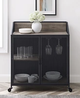 33" Industrial Bar Cabinet w/ Mesh