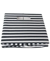 Design Imports Polyester Cube Pinstripe Square