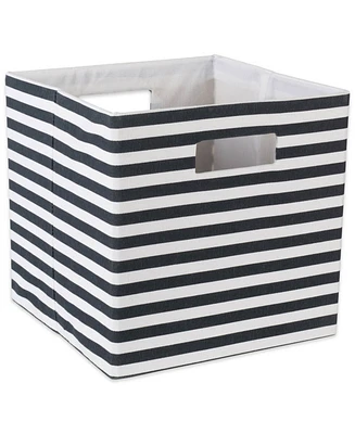 Design Imports Polyester Cube Pinstripe Square