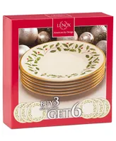 Lenox Holiday Dinner Plates, Buy 3 Get 6