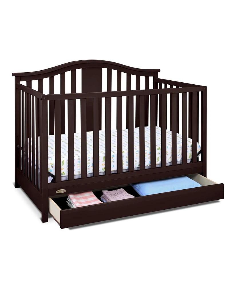 Graco Solano 4-in-1 Convertible Crib with Drawer - White