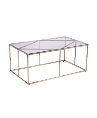 Southern Enterprises Imogen Contemporary Glass Top Cocktail Table