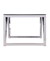 Southern Enterprises Arabelle Glass Top Cocktail Table