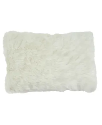 Saro Lifestyle Faux Fur Decorative Pillow, 12" x 20"