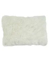 Saro Lifestyle Faux Fur Decorative Pillow, 12" x 20"