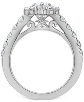 Certified Diamond Pear Halo Bridal Set (2 ct. t.w.) in 18k White, Yellow or Rose Gold