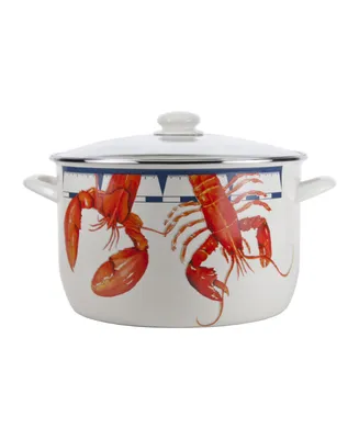 Golden Rabbit Lobster Enamelware 18 Quart Stock Pot