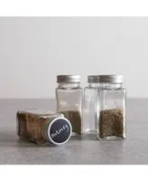 Design Imports 12 Pieces Spice Jar Set with Chalkboard Labels