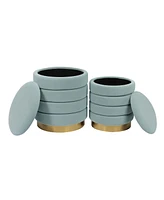 Tov Furniture Saturn Storage Ottomans, Set of 2